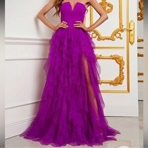 Elegant Purple Evening Gown